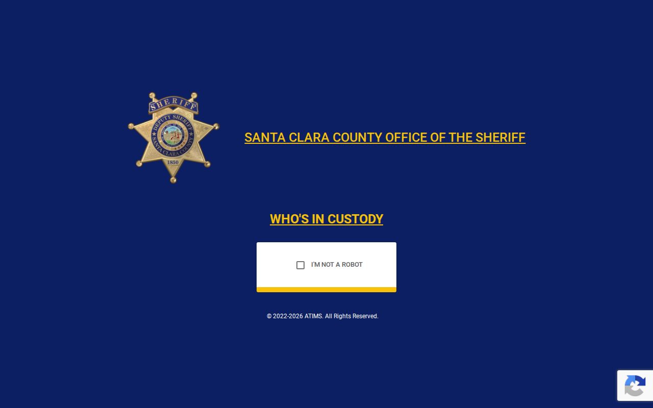 Sunnyvale people search Santa Clara County inmate form